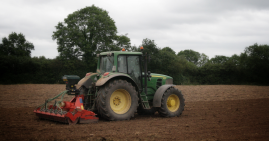 Tractor and seed drill mid reseed